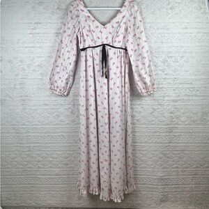 Vintage LIBERTY HOUSE Of HAWAII Maxi Floral Dress Sz 12 Prairie Cottagecore